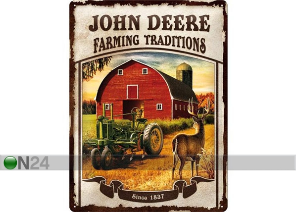 Retro metallposter John Deere Farming Traditions 30x40cm