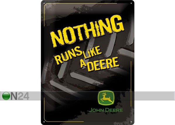 Retro metallposter John Deere Nothing runs like a deere 30x40cm