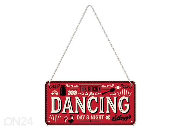 Retro metallposter Kellogg's - This Kitchen is for Dancing 10x20 cm