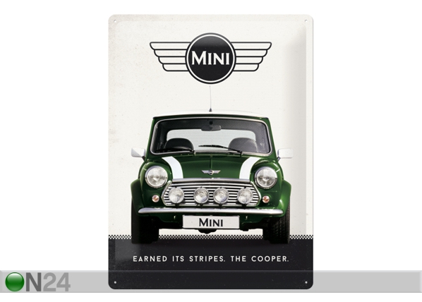 Retro metallposter Mini Cooper 30x40 cm