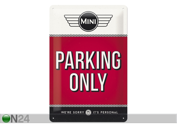 Retro metallposter Mini Parking only 20x30 cm