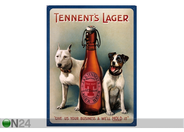 Retro metallposter Tennents Lager 30x40