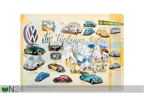 Retro metallposter VW die Fünfziger Jahre 30x40cm