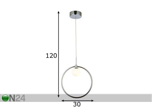 Rippvalgusti Anello LED mõõdud