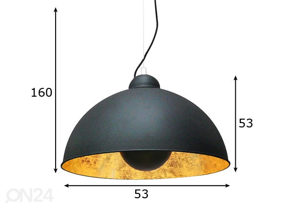 Rippvalgusti Antenne Ø53 cm mõõdud