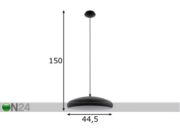 Rippvalgusti Riodeva-C LED mõõdud