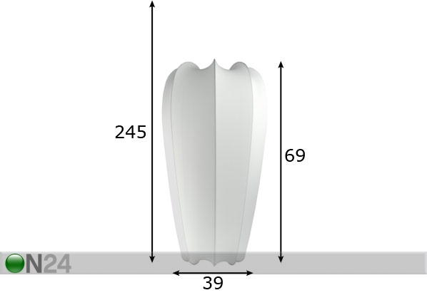 Rippvalgusti Ø39 cm mõõdud