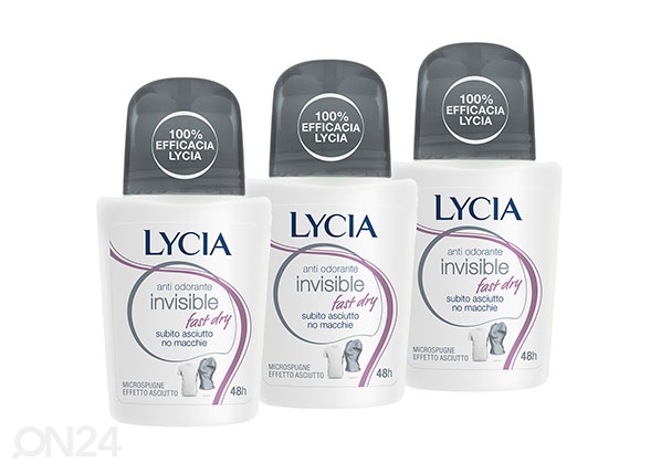 Roll-on deodorant Lycia Invisible 3x50ml