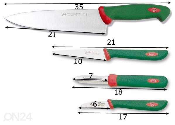 Sanelli набор ножей размеры