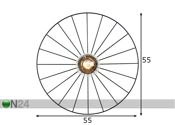 Seina-/laelamp Wheel mõõdud