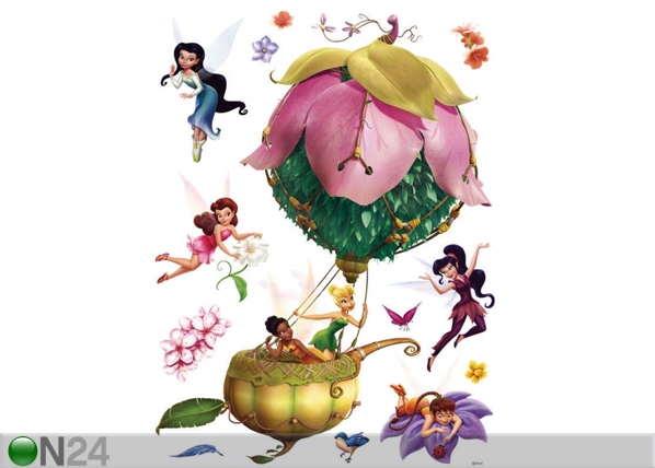 Seinakleebis Disney fairies in a balloon 65x85 cm