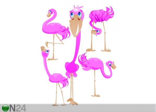 Seinakleebis Flamingos 65x85 cm