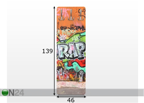 Seinanagi Graffiti 139x46 cm mõõdud