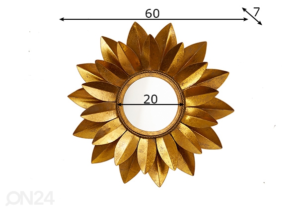 Seinapeegel Sunflower mõõdud