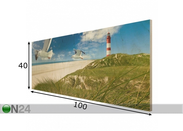 Seinapilt puidul Dune Breeze 40x100 cm mõõdud