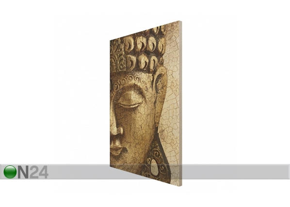 Seinapilt puidul Vintage Buddha