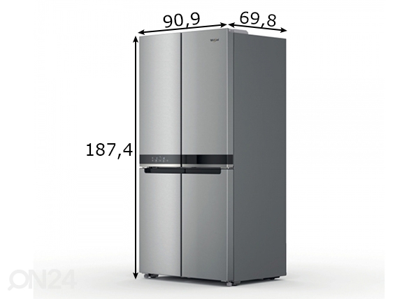 Side-by-side холодильник Whirlpool размеры