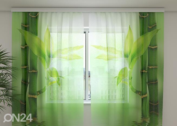 Šifoon-fotokardin Green Bamboo 240x220 cm