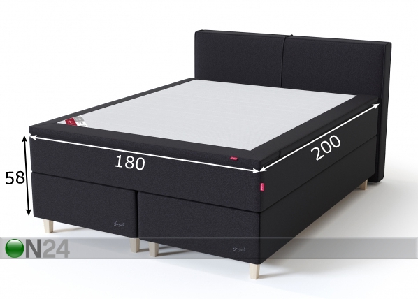 Sleepwell BLACK Air-Pocket континентальная кровать, очень мягкая 180x200 cm размеры