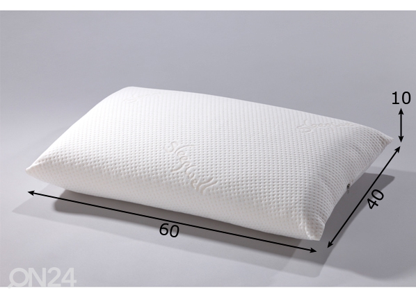 Sleepwell padi Latex Soft 40x60x10 cm mõõdud