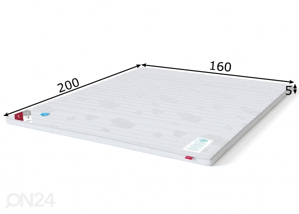 Sleepwell наматрасник TOP HR foam 160x200 cm размеры