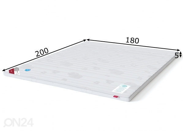 Sleepwell наматрасник TOP HR foam 180x200 cm размеры