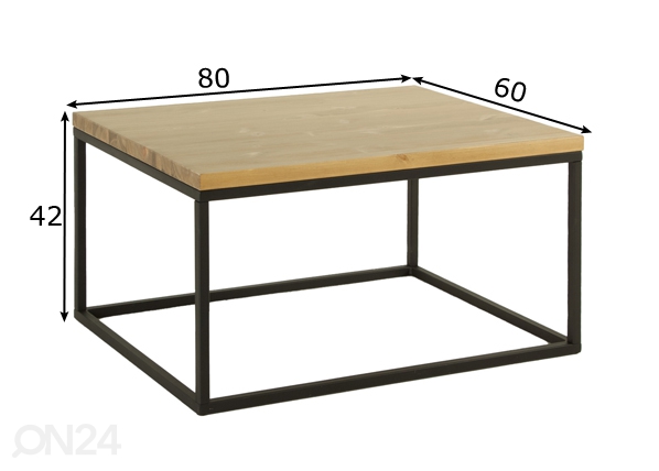 Sohvapöytä 80x60 cm RU-392780  Sisustustavaratalo