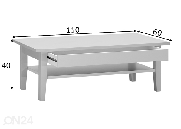 Sohvapöytä Lass 110x60 cm RU-265873  Sisustustavaratalo