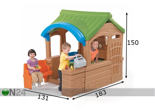 Step2 детский игровой домик с террасой размеры
