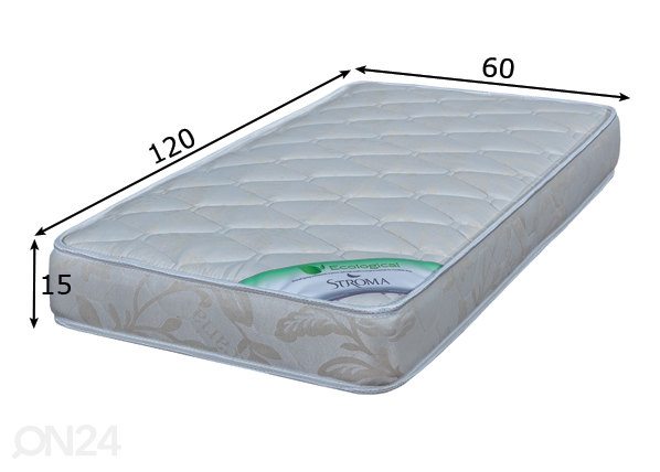 Stroma lastemadrats Ortopeediline Ökoloogiline 60x120 cm mõõdud