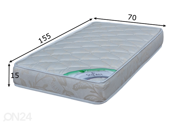 Stroma lastemadrats Ortopeediline Ökoloogiline 70x155 cm mõõdud