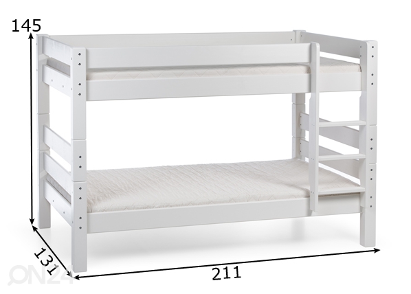 Suwem двухъярусная кровать Lahe 120x200 cm размеры