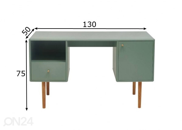 Tenzo рабочий стол Color Living зелёный размеры