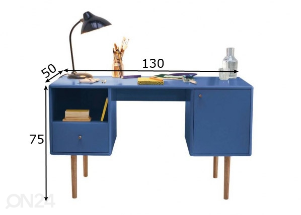 Tenzo рабочий стол Color Living синий размеры