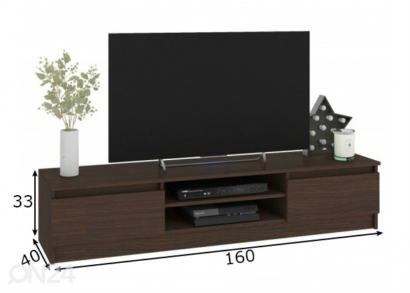 TV-alus 160 cm mõõdud