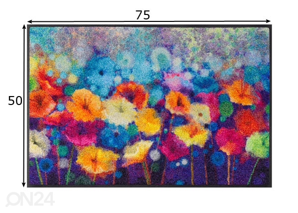 Uksematt Flowerlover 50x75 cm mõõdud