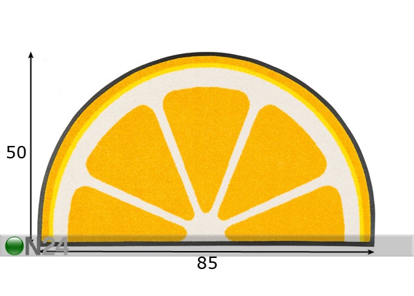 Uksematt Lemon 50x85 cm mõõdud