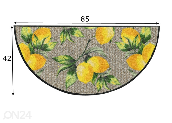 Uksematt Lemons Pure 42x85 cm mõõdud