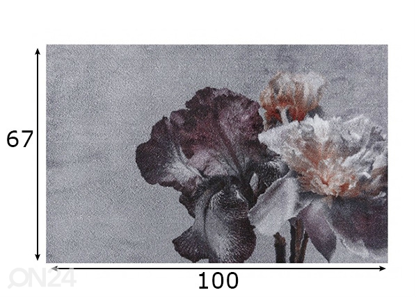 Uksematt Wild Flower 67x100 cm mõõdud