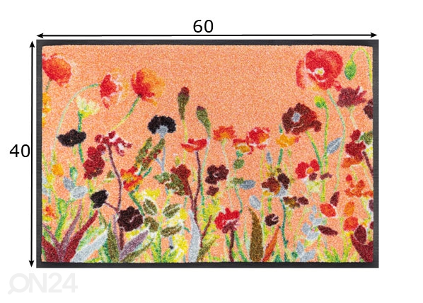 Uksematt Wildflowers 40x60 cm mõõdud