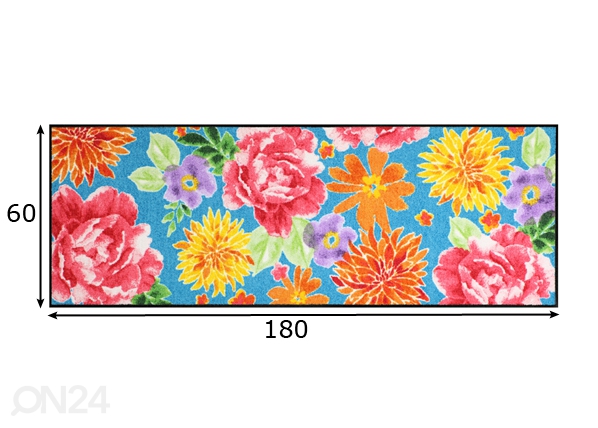 Vaip Big Roses 60x180 cm mõõdud