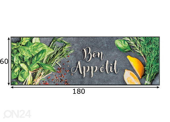 Vaip Bon Appetit 60x180 cm mõõdud