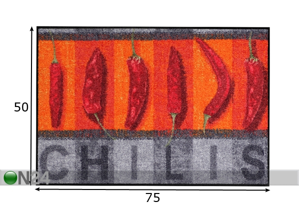Vaip Chilispice 50x75 cm mõõdud