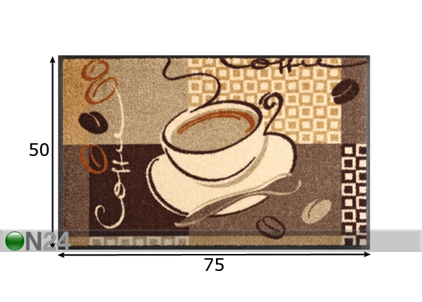 Vaip Coffee 50x75 cm mõõdud