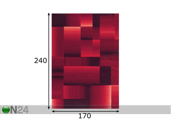 Vaip Coloured Cubes 170x240 cm mõõdud