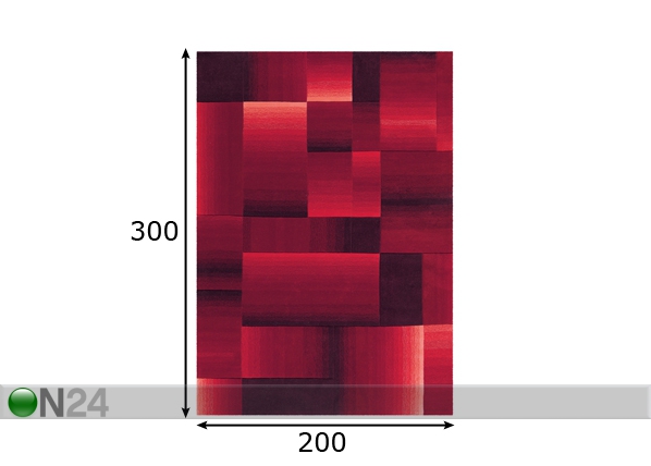 Vaip Coloured Cubes 200x300 cm mõõdud