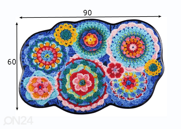 Vaip Crochet 60x90 cm mõõdud