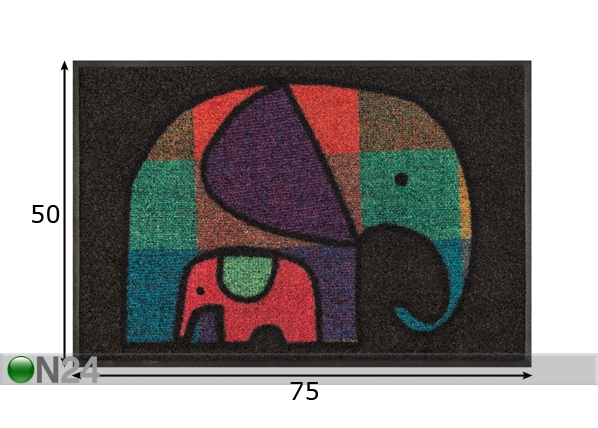Vaip Elephant Mum 50x75 cm mõõdud