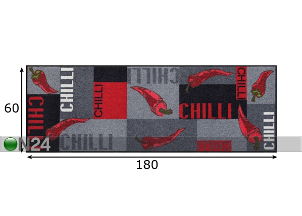 Vaip Grey Chili 60x180 cm mõõdud