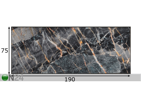 Vaip Mineral Stone 75x190 cm mõõdud